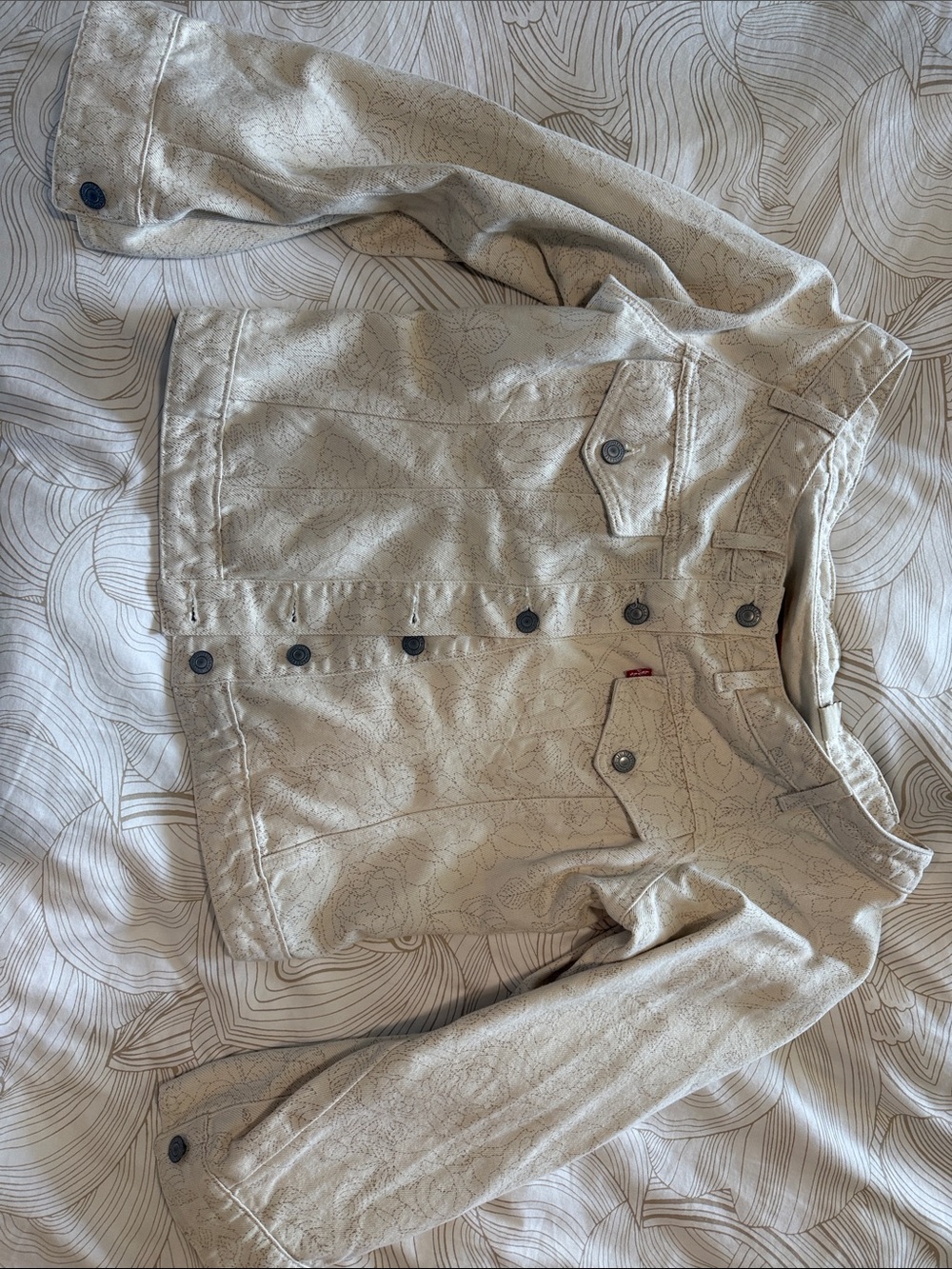 Ganni x Levi’s off the shoulder top - L